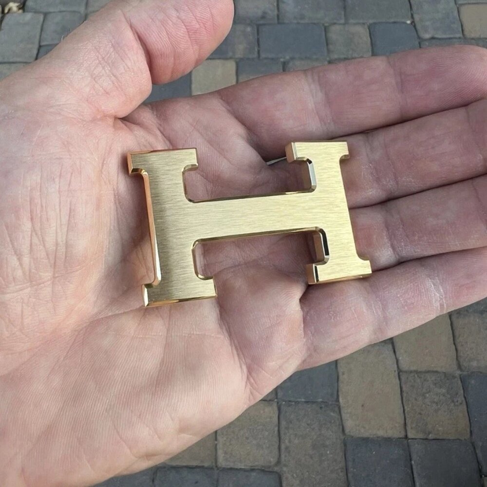 Authentic HERMES 32mm Gold Constance H Belt Buckle W/ Dust Bag (excellent)